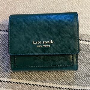 EVERGREEN 🌲 Kate Spade ♠️ trifold wallet NWT